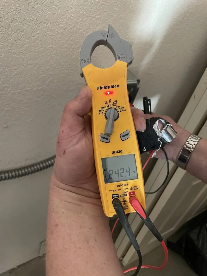 Voltage testing with clamp meter during Generator Installation in Long Branch